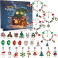 OuMuaMua Christmas Advent Calendar Bracelets - 24-Day DIY Jewelry Kit with 44 Charms for Girls & Teens
