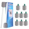yiweiiwn Pumice Stone Toilet Cleaner with Long Handle Pumice Stone Toilet Bowl Cleaner Rust and Grease Stain Clean Suitable for Toilets Bathroom Sink,BBQ 2Handle and 10Pumices Stones(Gray)
