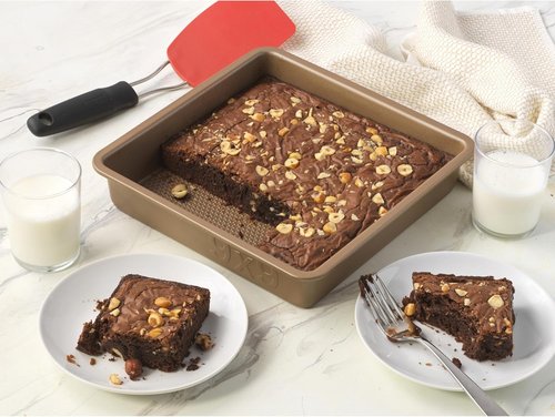 GoodCook BestBake Nonstick Square Baking Pan - Textured Carbon Steel, 9-Inch, Bronze Finish