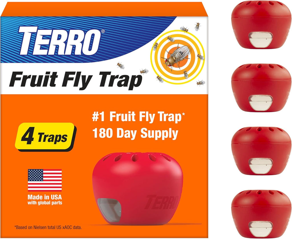 Terro Fruit Fly Trap - Effective Indoor Pest Control | 3 Traps Included