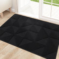 OLANLY Indoor Door Mat - Non-Slip, Absorbent, Washable Entryway Mat | Low-Profile Design (32x20 inches, Black)