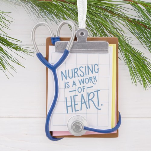 Hallmark Nursing is a Work of Heart Christmas Ornament, Gifts for Nurses