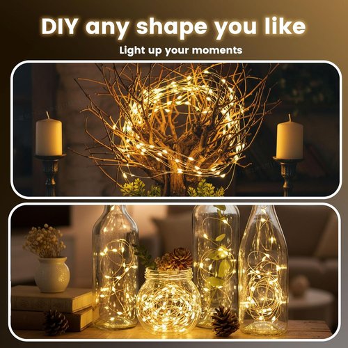 DomeStar 30-Pack Fairy Lights - 7Ft Waterproof Battery Operated LED String Lights for DIY Decor | Party & Valentine's Day