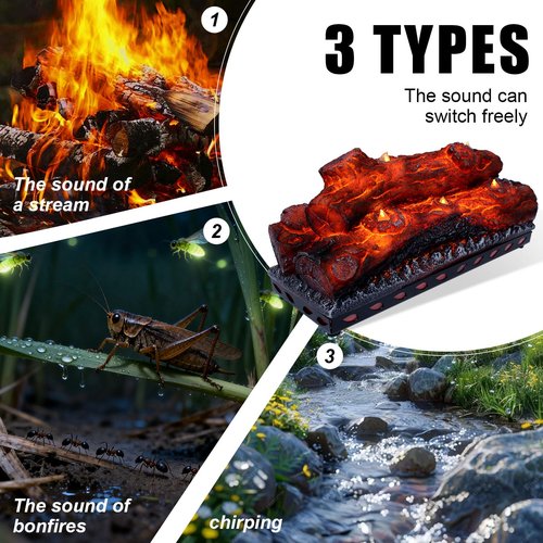DAINIQUKANHAI Electric Fireplace Logs Realistic Flame Effect Candle LED Flame Light USB Powered Electric Fireplace Remote Control Fireplace Placement Home Decoration 12.4*5.91*7.87 In No Heat Function