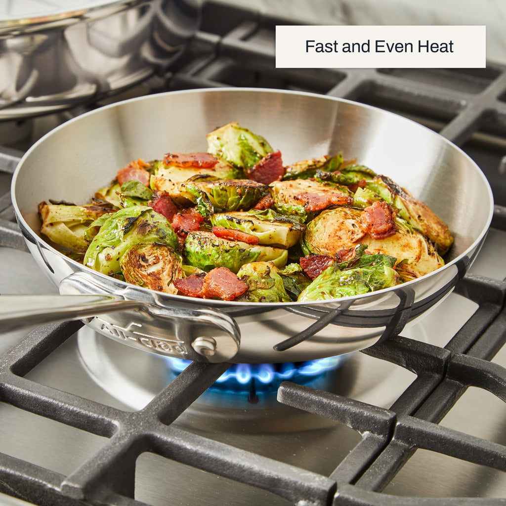 All-Clad D3® Stainless Steel 7.5 inch Frying Pan - Made in the USA- The Original Bonded Professional Cookware- Oven Safe & Induction Compatible