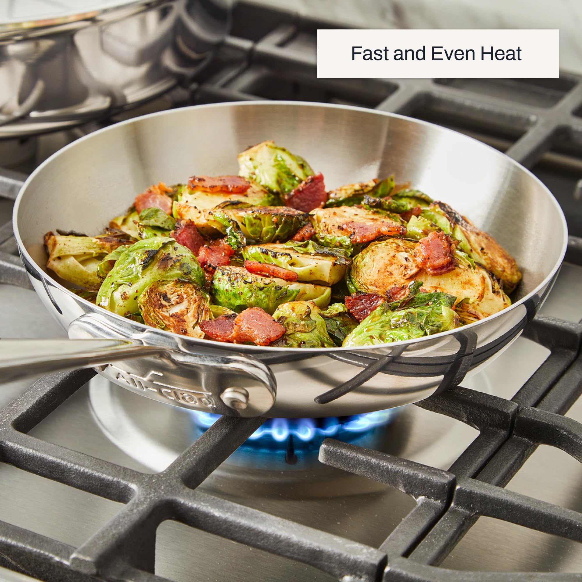 All-Clad D3® Stainless Steel 7.5 inch Frying Pan - Made in the USA- The Original Bonded Professional Cookware- Oven Safe & Induction Compatible