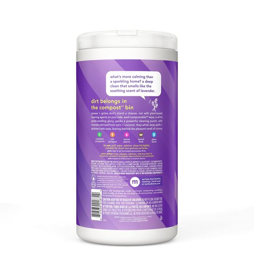 Method All-Purpose Cleaning Wipes, French Lavender, Multi-Surface, Compostable, 70 Count (Pack of 1)