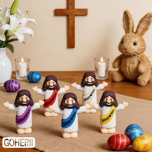 Little Jesus Figures - 30PCS Religious Party Favors | Mini Jesus Figurines for Easter Egg Fillers