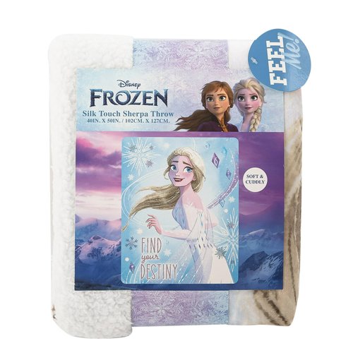 NORTHWEST Frozen Silk Touch Sherpa Throw Blanket, 40" x 50", Magical Destiny