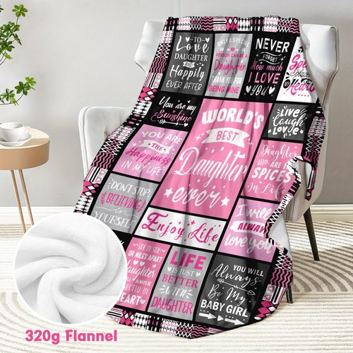 Easter Basket Stuffers for Teen Girls - Daughter Birthday Gifts from Mom Dad - World's Best Daughter Ever Gifts - Mothers Day Graduation Presents for Daughters Adult - Daughters Life Blanket 60"x80"