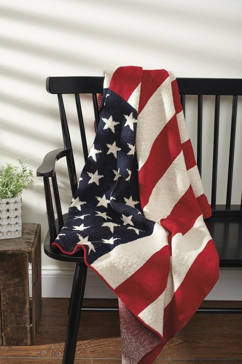 Primitives by Kathy Throw Blanket - American Flag, from Our Patriotic Collection