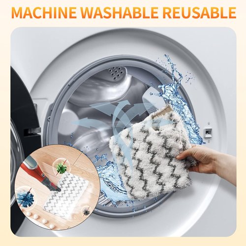 YUYUXB steam mop pad for Shark Lift-Away pro Genius steam mop Replacement Pads S3973, S3973D, S3973WM,3972 S5002Q, S6001W, S6002Contactless dust-Proof Grip Washable Replacement mop Pads（3pcs ）
