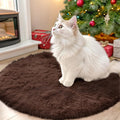 OLANLY Round Coffee Area Rug - Soft, Fluffy, Machine Washable 2 ft Circle Rug for Bedroom & Living Room Decor