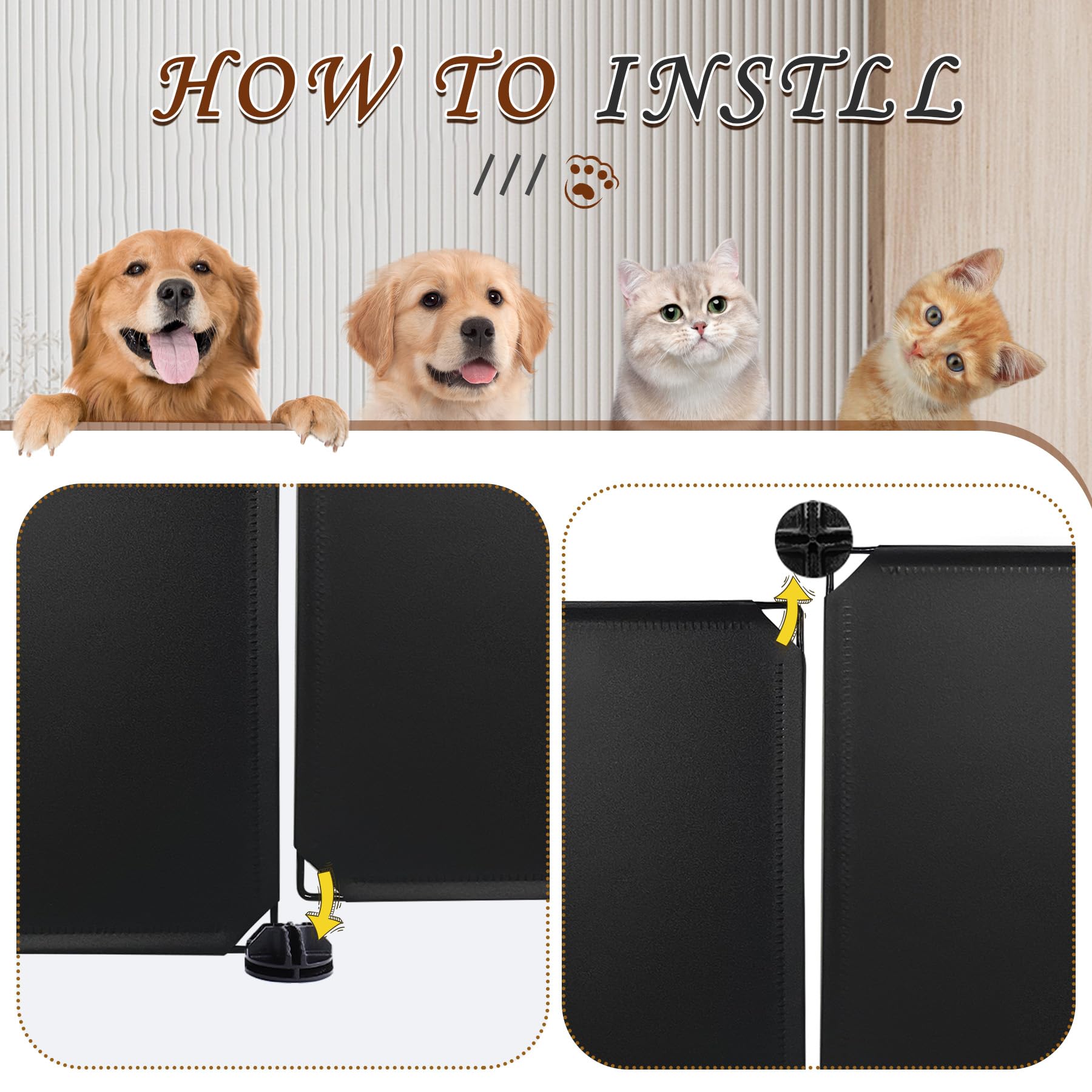 Professional Under Bed Blocker for Pets, 11.8" Height 248" Length in Total, Multi-Purpose Under Bed Blockers, Underbed Blocker for Pets Fit Queen, King Bed 3 Sides