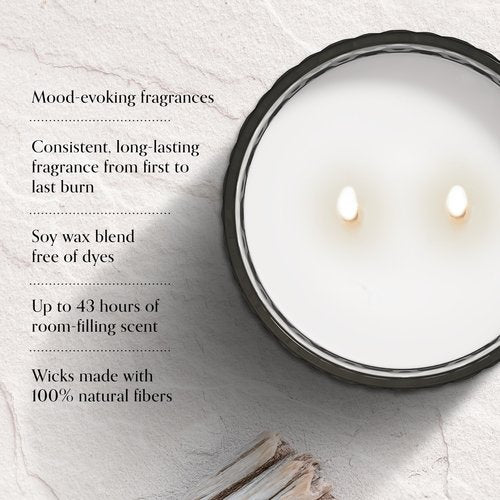 Chesapeake Bay, 11oz Ocean Retreat Scented Candle, Mood Evoking Fragrance, Textured Sea Glass-Inspired Jar, Premium Soy Blend Wax with Essential Oils, Coastal Fragrance for Home Décor or Gifting