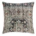 Signature Design by Ashley Roseridge Traditional 20x20 Inches Medallion Chenille Throw Pillow with Zipper Closure, Dark Brown & Beige