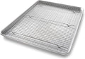 USA Pan Extra Large Baking Sheet and Nonstick Cooling Rack Set - Durable Metal Construction, XL Size