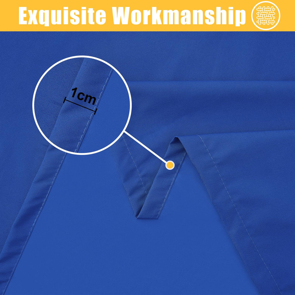 Spotjoy Rectangle Table Cloth, Waterproof Elastic Fitted Tablecloth for 6 Foot Folding Tables, Washable Polyester Tablecloths for Picnic, Camping, Outdoor (Blue, 30"x72")
