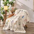 Jameswish Christian Gifts for Women Religious Flowers Blanket Floral Throw Blanket Birthday Gifts for Women Inspirational Gifts Blanket for Girls, Friend, Mom 50" x 60"