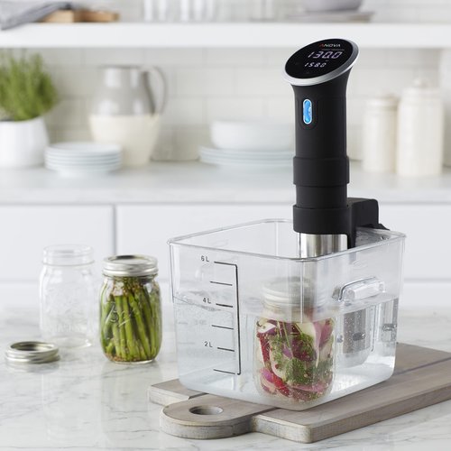 Rubbermaid Commercial Products Space Saving Square Food Storage Container 6 Quart Clear for Kitchen/Sous Vide/Meal Prep