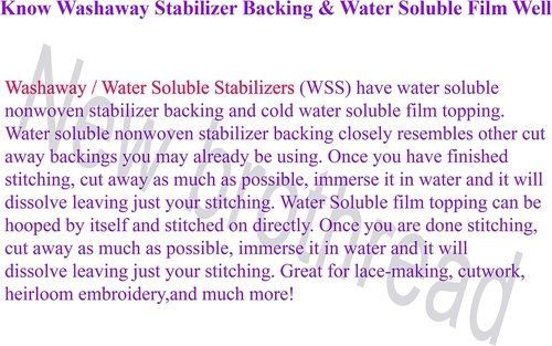 Brothread Light Weight Clear Wash Away | Water Soluble Embroidery Topping Film - 10" x 10 Yd Roll for Versatile Use