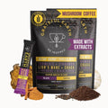 Grateful Earth Mushroom Coffee, Espresso Instant Coffee with Cinnamon, Turmeric, Lion’s Mane Mushrooms, L-Theanine, Chaga Super Brain Blend, Energy & Immune Support, Dairy & Gluten Free, 2 Bags, 40 Ct