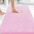 OLANLY Bathroom Rugs - Extra Soft Chenille Bath Mats | Quick Dry, Machine Washable, 36x24, Pink