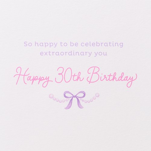 Papyrus Trendy 30th Birthday Card for Her, Perfect for Friends (Extraordinary You)