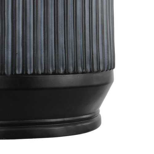 JONATHAN Y TBL1103C Kline 17.5" Mid-Century Modern Brutalist Indoor/Outdoor Accent Table Art Deco, Minimalist, Contemporary, Patio, Garden, Bathroom, Living Room, Wash Black