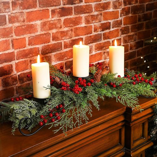 Cindeer 30 Inch Christmas Candle Holder - Elegant Table Centerpiece for Holiday Decor | Classic Design