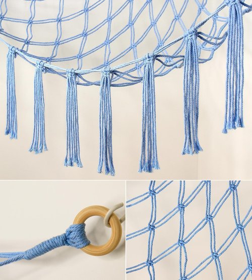 Mirolam Stuffed Animal Storage Hammock Net - Large Toy Organizer for Baby Nursery - Blue