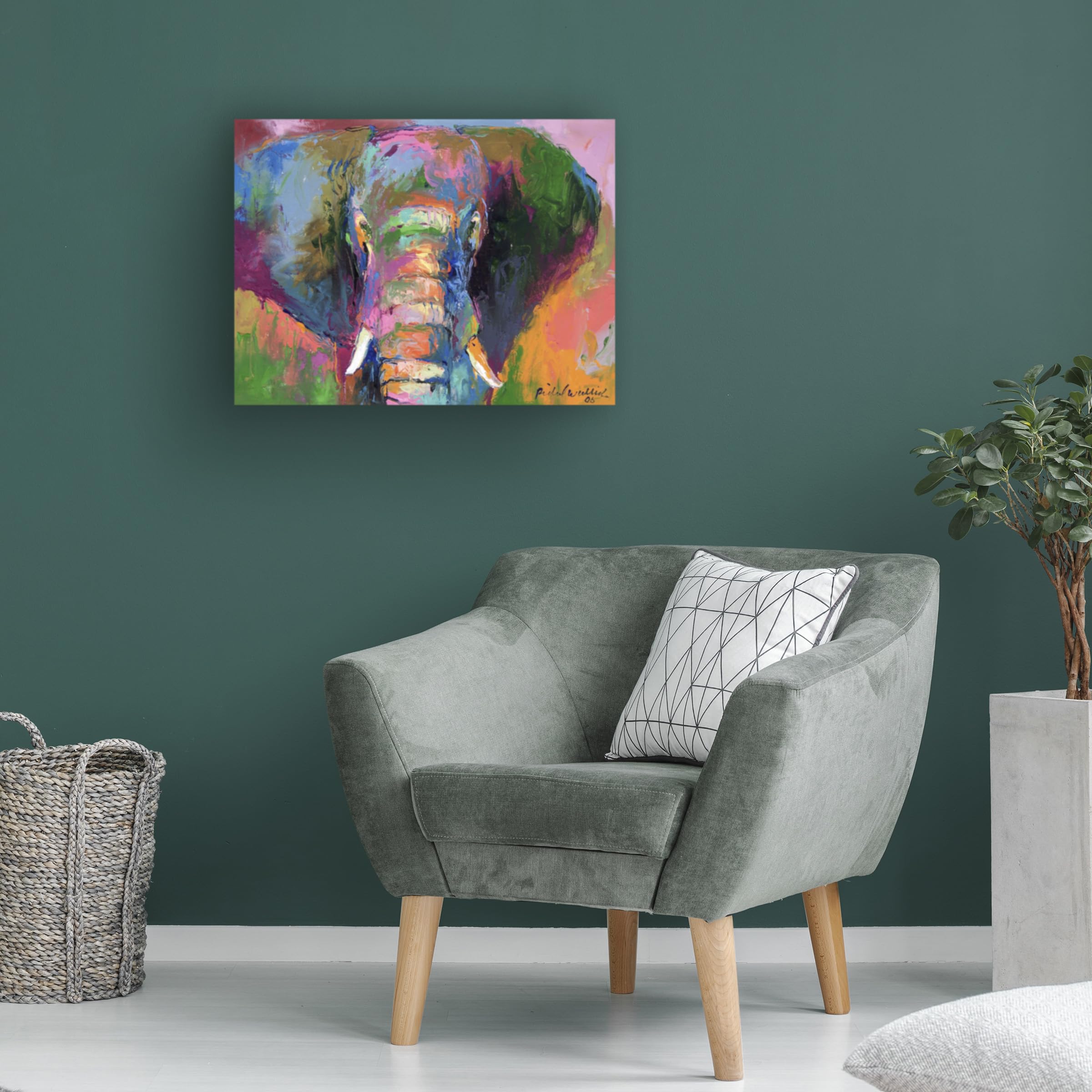 Trademark Fine Art Elephant 2 Artwork by Richard Wallich, 24 by 32-Inch