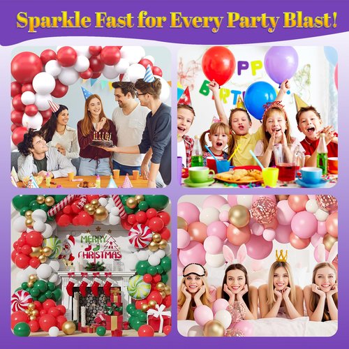 Balloon Shine Spray for Party : 15 oz Balloons Spray Silicone for Halloween Birthday Decorations - Long Lasting Instant High Shine Waterproof for Outdoor Décor (2 PACK)