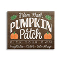 Stupell Industries Farm Fresh Pumpkin Patch Sign Canvas Wall Art, Design by Jalynn Heerdt