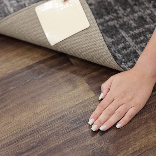Mohawk Home Non Slip Corner Gripper Area Rug Tabs 4 Pack Anti Curling Double Sided Adhesive 4-inch x 4-inch Square