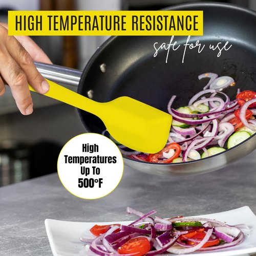 NEXTOP Silicone Spatula 8 Piece Set, Heat-Resistant Non-stick Rubber Spatulas Heat Resistant Seamless One Piece Design Non-Stick Flexible Scrapers Baking Mixing (8.3" Inches)