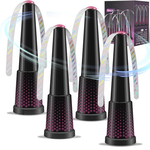 Cycluminor Fly Fans for Tables,Portable Fly Fan for Outdoor Indoor Table,Batteries Powered Food Fans with Holographic Blades,Keep Flies Away for Picnic, Restaurant,Party, Kitchen,Camping, BBQ,4 Pack