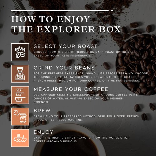 Single-Origin Organic Coffee Beans Gift Box, Light, Medium and Dark Roast Organic Whole Bean Coffee, 3 Pack Explorer, 9 oz each, 1904 Rwanda by Uncharted Coffee