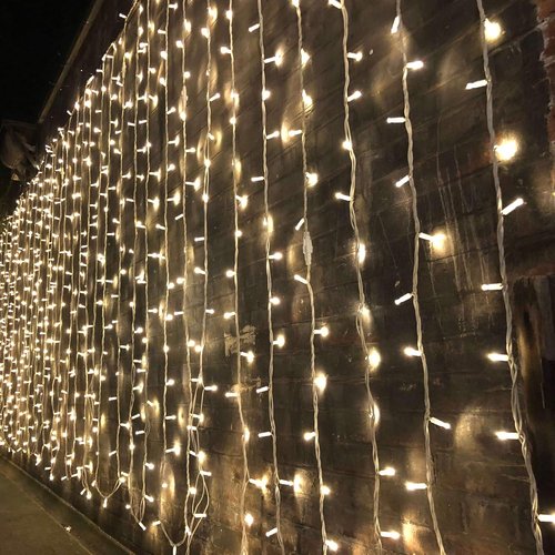 Magictec 300 LED Curtain String Lights - 8 Lighting Modes for Wedding & Home Decor | Warm White