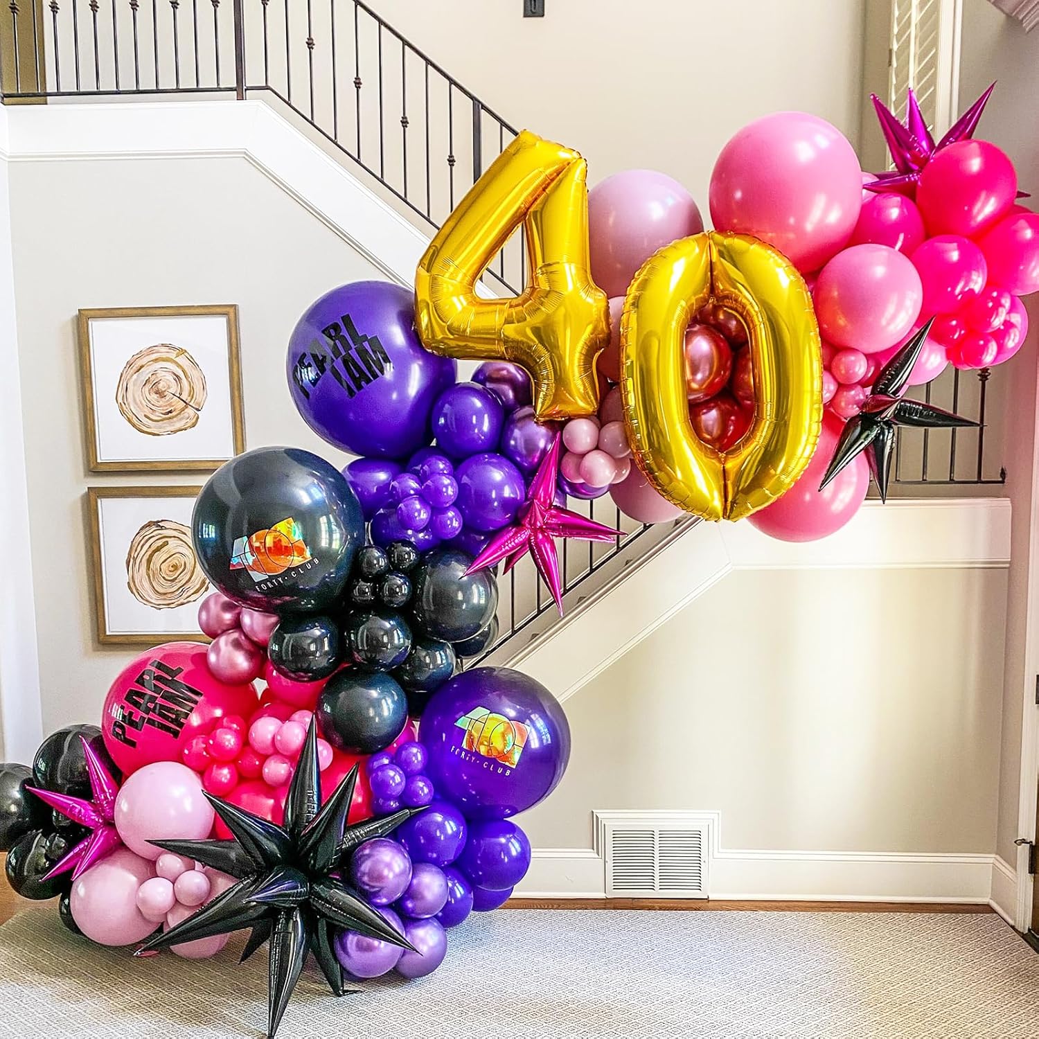 Voircoloria Dark Purple Balloons - 12-Inch Deep Purple Latex | 66-Pack for Halloween, Weddings & More