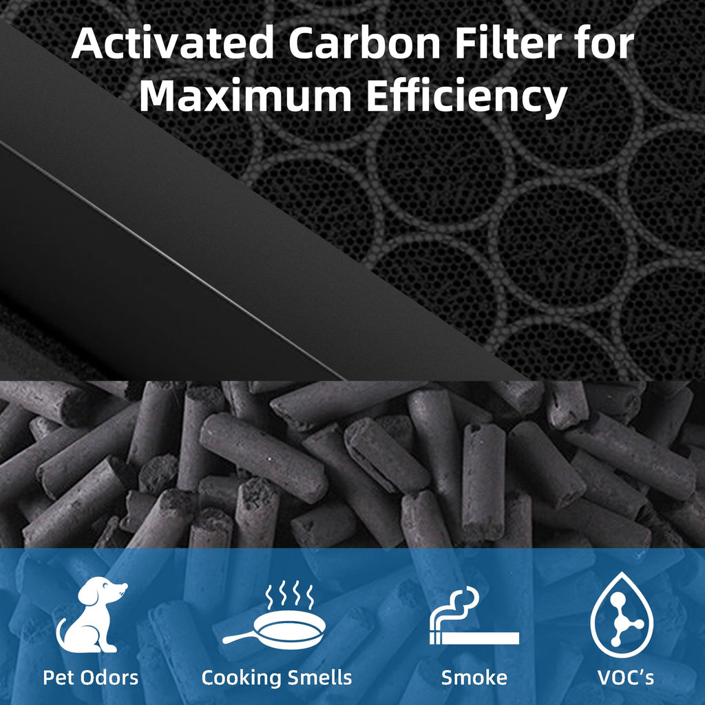 Vital 200S Toxin Absorber Replacement Filter for LEVOIT Vital 200S Air Purifier, 3-in-1 Filter and Efficiency Activated Carbon Filter, Replaces Vital 200S-RF-TX(LRF-V201-GUS), 2 Packs, Green