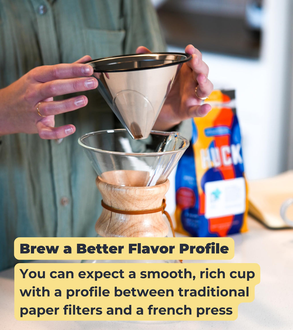 Quell Reusable #4 Coffee Filter Designed for Breville Precision Pro Coffee Maker: Stainless Steel Alternative for Sustainable Brewing