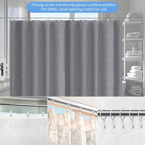 Manysky Curtain Clips Hooks, 100 Pack Stainless Iron Drapery Hooks Clips for Hanging Party String Lights Christmas Courtyards Decoration, Art Craft Display, Gutter Tent Camper Awning Hangers, White