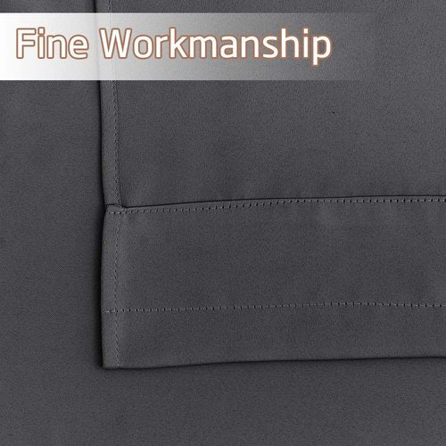 NICETOWN Kitchen Blackout Curtains for RV Camper Windows, Privacy Thermal Insulating 30 Inches Long Curtains for Bathroom Basement Door Window Cover, W34 x L30 inch, Grey, 2 Pcs