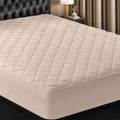 Utopia Bedding Quilted Fitted Mattress Pad - Full Size Elastic Protector | Machine Washable, 16-Inch Deep (Beige)