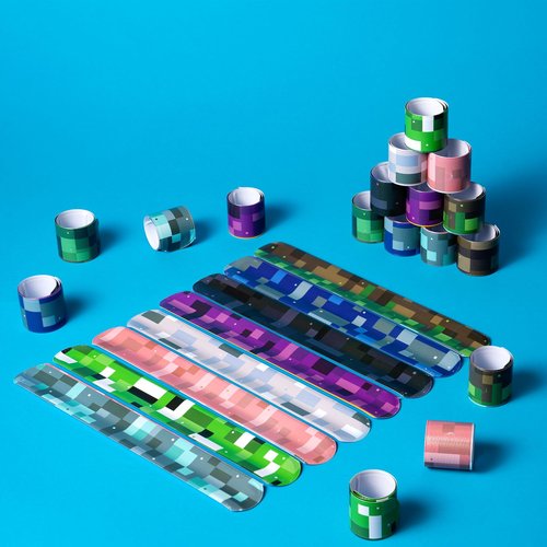 BLZYTOY 20Pcs Birthday Party Supplies,Slap Wristband Set,Best for Fill Up the Goodie Bags