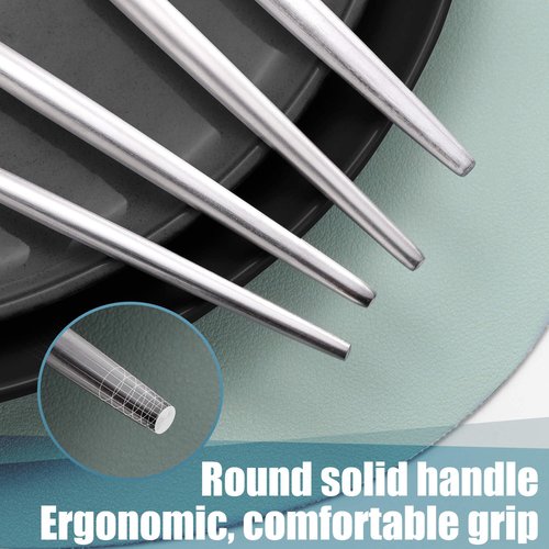 Lemeya Matte Silverware Set for 8,Modern Stainless Steel Brushed Cutlery Set,40-Pieces Heavy Duty Flatware Set,Knives Spoons and Forks Set Utensils Set, Satin Finish, Dishwasher Safe