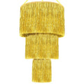 KatchOn, Gold Tinsel Chandelier Party Decor - 20 Inch | Gold Chandelier for New Years Eve Ceiling Decorations | New Years Decorations 2026, Gold Party Decoration, New Years Eve Party Supplies 2026