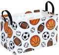 DUYIY Rectangle Basketball Football Gift Storage Basket Home Shelf Storage Basket Organizer Box Clothes Laundry Hamper Nursery Basket Laundry Basket with Handles （Color Balls）
