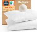 Bedsure King Size Pillows Set of 2 - Soft Down Alternative Hotel Collection for All Sleep Positions, 28"x19", White